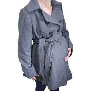 Liz Lange Maternity for Target Double-Breasted Notched Lapel Trench Coat #9212